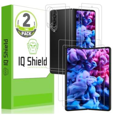 Imagem de Protetor de tela IQ Shield compatível com Samsung Galaxy Z Fold 3 (pacote com 2) filme transparente antibolhas