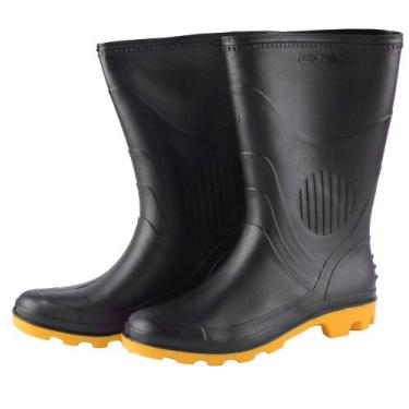 Imagem de Bota De Borracha Galocha Chuva Pvc Cano Médio Nº43 Grendene - Preta