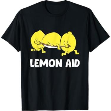 Imagem de Camiseta divertida Lemonade Lemonade Lemon Aid, Preto, P