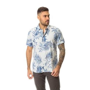 Imagem de Camisa Masculina Linho Manga Curta Estampada Crocker-Masculino