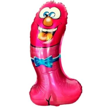 Imagem de Balão Metalizado Pênis Rosa para Despedida de Solteira, Chá de Lingerie, 80x44cm (5)