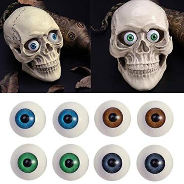Imagem de Tvoip 8 peças de máscara de globo ocular oca adereços de terror de Halloween olhos assustadores se encaixam na máscara fantasia de caveira para lembrancinhas de festa de Halloween (26 mm)
