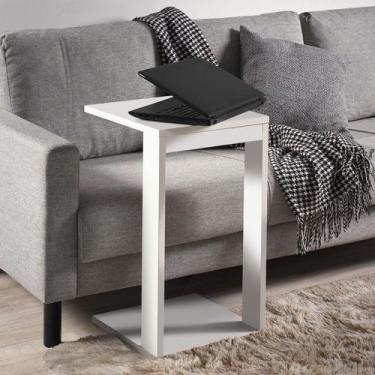 Imagem de Mesa De Canto Para Notebook Quarto Namur Branca - Colomi