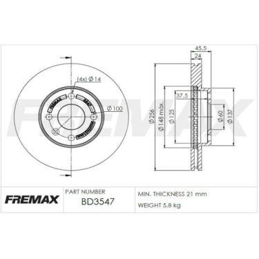 Imagem de Par Disco Freio Dianteiro Cobalt 2011 a 2020 Fremax BD3547