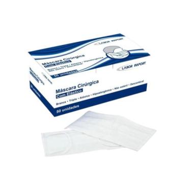 Imagem de Máscara Cirúrgica Tripla Com Elástico Descartável Labor Import Caixa 5