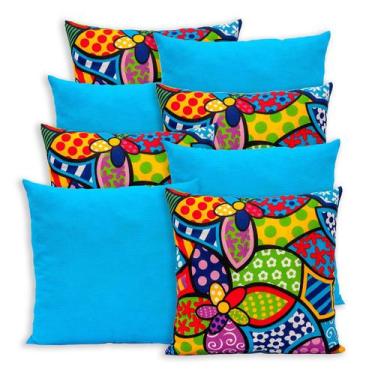 Imagem de Kit 8 Capas de Almofada 40x40cm Gorgurinho - RAFALORO, ROMERO TURQUESA