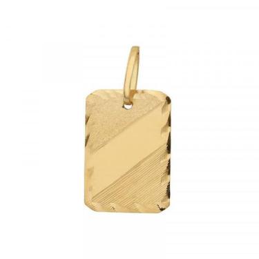 Imagem de Pingente de ouro 18k Plaquinha Faixa - Elegancy Joias