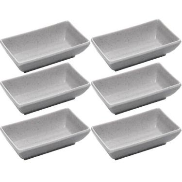 Imagem de 6 Porta Shoyu Melamina 10x6x3cm Tóquio Granilite Lyor Molho Tarê Sunom