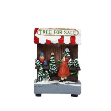 Imagem de Vila Natalina Cenário Loja Árvore de Natal 10cm - Magizi