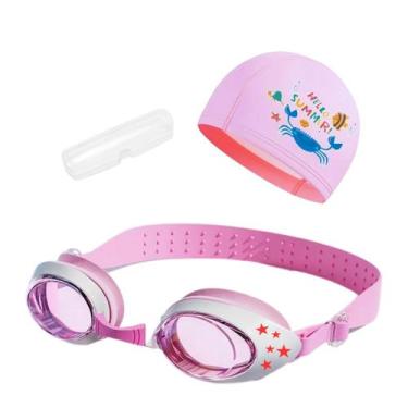Imagem de Kit Natação Infantil com Óculos Estojo e Touca Coleção Estrelas - Hero