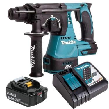 Imagem de Martelete A Bateria 18v 5ah Combinado Dhr242z Makita Com Carregador Rá