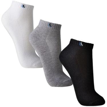 Imagem de Kit com 3 pares Meia Adulto Walk 3225-089 Lupo, M - 37 Ao 40, Mescla, 