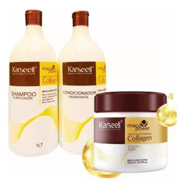 Imagem de Kit Karseell Shampoo + Condicionador + Máscara
