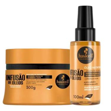 Imagem de Kit Infusão de Óleos 1 Sérum Óleo 100ml 1 Máscara 300ml Haskell