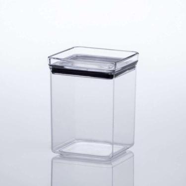 Imagem de Pote Hermético Acrílico 1 Litro Quadrado Paramount 1162