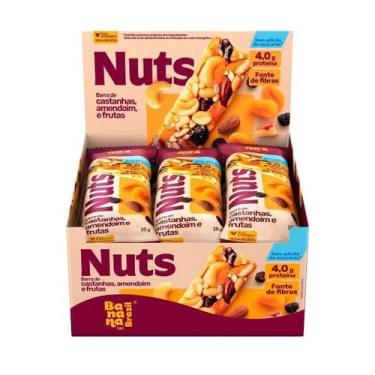 Imagem de Barra Castanha e Frutas Nuts display com 12 barras de 25g - Banana Bra