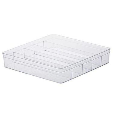 Imagem de Organizador diamond c/ divisorias acrilico 36,5x36,5x7,5cm - Paramount