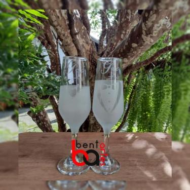 Imagem de Taça espumante jateada (par) personalizada - vidro 