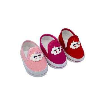 Imagem de Kit Com 3 Pares Sapatinho De Bebê Sapato De Bebê Direto Da Fabrica T53