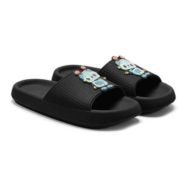 Imagem de Chinelo Infantil Menino Enfeite Robô Casual Slide Nuvem Confortável - 