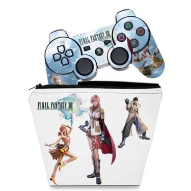 Imagem de Capa Case e Skin Adesivo Compatível PS3 Controle - Final Fantasy Xiii 