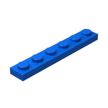 Imagem de Classic Blue Plates Bulk, Blue Plate 1x6, Building Plates Flat 100 Piece, Compatible with Lego Parts and Pieces: 1x6 Blue Plates(Color: Blue)