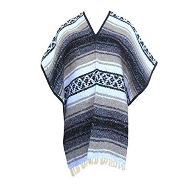 Imagem de Del Mex Cobertor Mexicano Clássico Infantil Infantil Poncho Pancho Fantasia (Castanho)