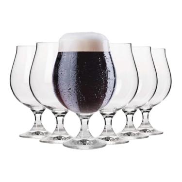 Imagem de Krosno Copos de cerveja Dark Stout 0,5 litros | Conjunto de 6 | 500 ml | Coleção Elite | Perfeito para casa e festas | Seguro para lava-louças | Vidro de cristal sem chumbo