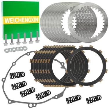 Imagem de Kit de embreagem molas resistentes e junta de tampa compatível com Yamaha R1 YZF R1 Team Raven World GP 50º aniversário edição limitada 2009-2014 14B-W001G-00-00