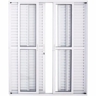 Imagem de Porta De Alumínio de Correr Balcão 6 Folhas 2,10 X 2,00 Branca Linha 2