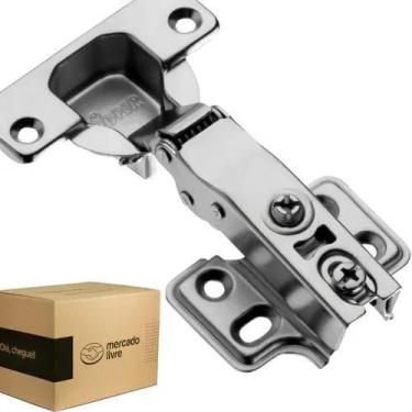 Imagem de 10 Dobradiça 35 Amortecimento Baixa/RETA Calço Slide On (Removível)  -