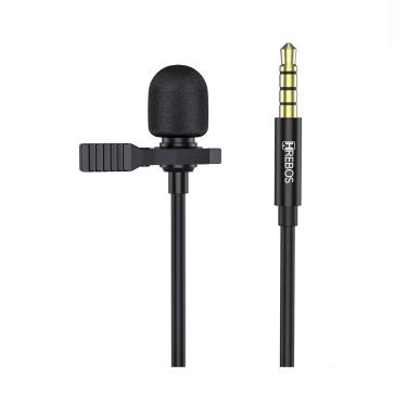 Imagem de Microfone De Lapela Hrebos Hd Aux P3 - Hs-030 Preto
