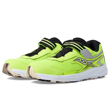 Imagem de Saucony Tênis infantil unissex Ride 10 Jr, Citron/Preto, 5.5 Little Kid