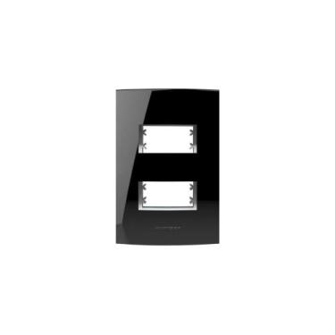 Imagem de Placa 4X2 2MOD DIST COM SUP INOVA PRO CLASS BLACK PIA - Alumbra