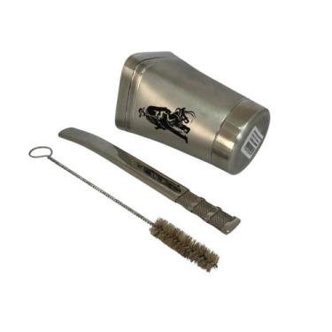 Imagem de Kit tereré cuia copo redondo 300ml alumínio boca quadrada + bomba de t