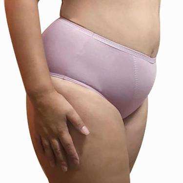 Imagem de Calcinha Plus Size Alta Pós Parto em Algodão Leve Compressão Linda Ges