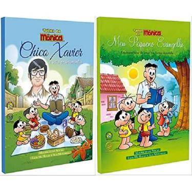 Imagem de kit 2 LIVROS TURMA DA MONICA Chico Xavier e Seus Ensinamentos + Meu Pe