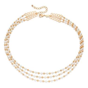 Imagem de Cordão Triplo Compostos Por Pérolas Sinté 532508 - Rommanel, Perola, 4
