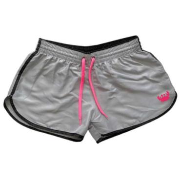 Imagem de Short Feminino Moda Praia Bermuda Tactel Liso  Marca Relaxado, M, F, C