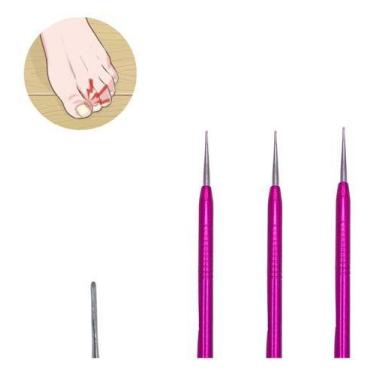 Imagem de 3 Bisturis Micro Nuclear 208 Para Podólogo Unha Rosa - Jon Indústria