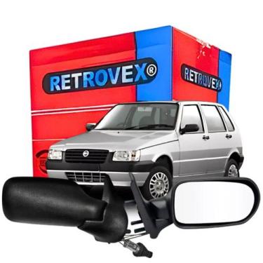 Imagem de Par Retrovisor Uno Fire 2001 2002 2003 2004 4 Portas - Retrovex