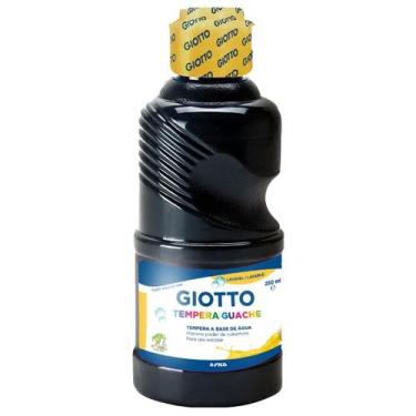 Imagem de Garrafa tinta giotto tempera guache 250ml escolha a cor, PRETO
