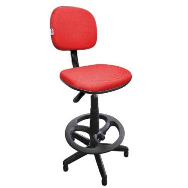 Imagem de Cadeira Caixa Alta Secretária Giratória Para Escritório Com Apoio Para