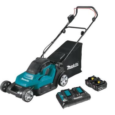 Imagem de Carrinho Cortador de Grama Sem Fio 36V DLM432PT2 127V Makita