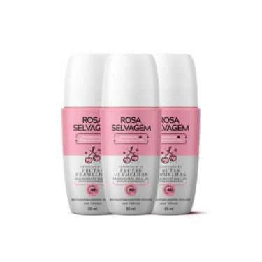 Imagem de Kit 3 Desodorantes Roll-on Clareador Rosa Selvagem Frutas Vermelhas 85