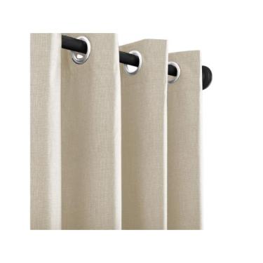 Imagem de Kit Cortina Rústica 3,00m x 1,60m Completo Varão 19mm Instalação Fácil