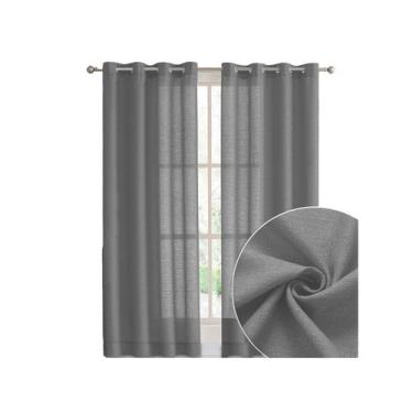 Imagem de Cortina Rústica 3,00m x 2,30m Varão Para Quarto Decoração Sofisticada 