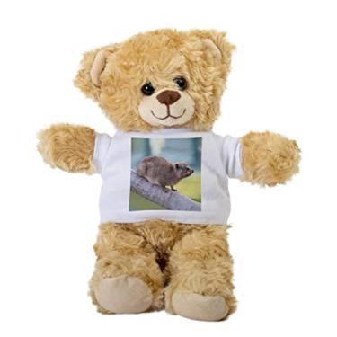 Imagem de Cute Rock Hyrax Animal Teddy Bear, Gift Stuffed Animal, Plush Teddy Bear with Tee, Welcoming Baby Gift, Gift for Her, Gift for Newborn, Cute Birthday Basket