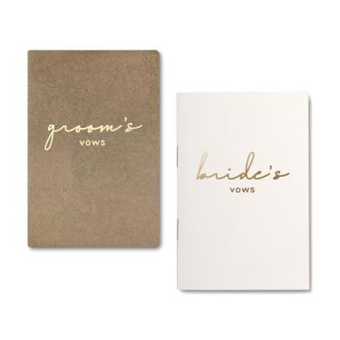 Imagem de GroomBrideGifts Livro de votos de casamento para ele e ela, toque suave, livros de votos de noiva e noivo de tamanho perfeito, essenciais de casamento, ideias para lista de presentes de casamento,