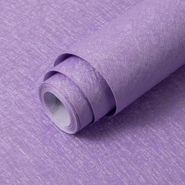 Imagem de Abyssaly Papel de parede de contato roxo sólido violeta 39.9 cm x 1.000.0 cm